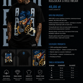 APPA CODE – Koszulka Streetwear Hip-Hop | Luzik Streetwear