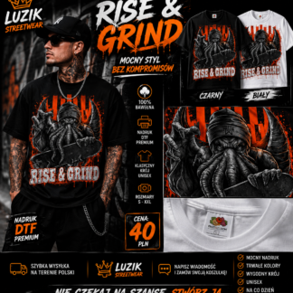 RISE & GRIND – Koszulka Streetwear