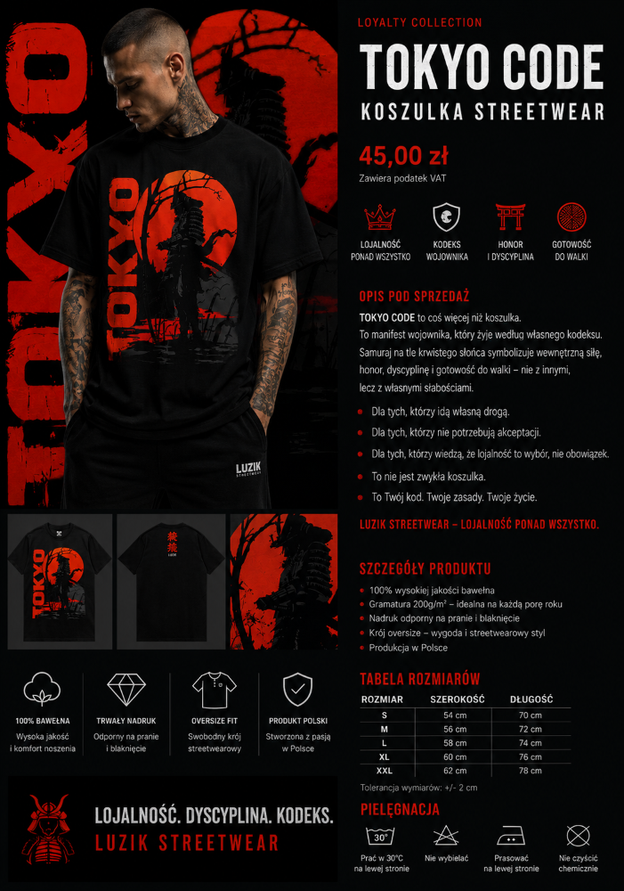 TOKYO CODE – Koszulka Streetwear